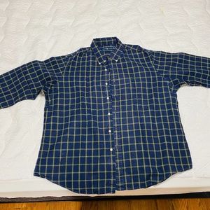 Plaid Shirt by Polo in Navy/Green/Yellow